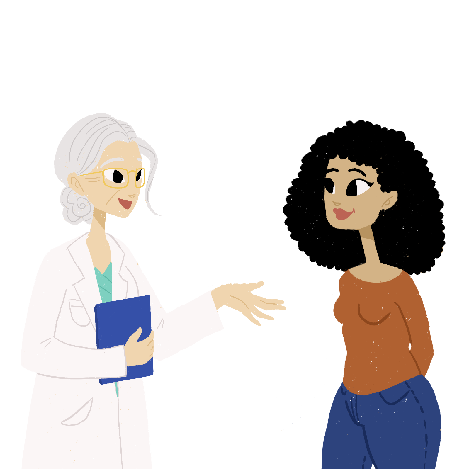 Une femme discutant avec son médecin