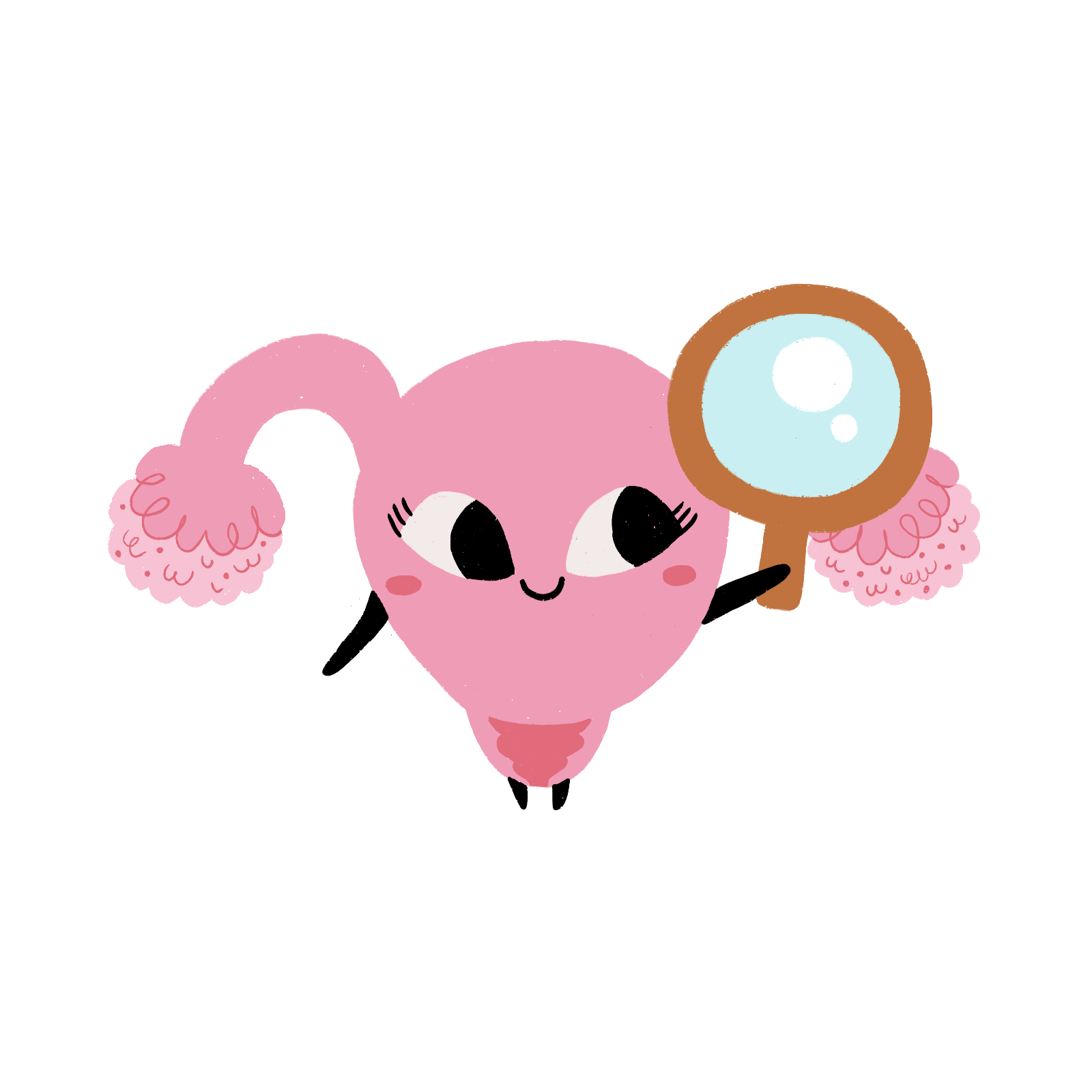 Un uterus mignon avec une loupe